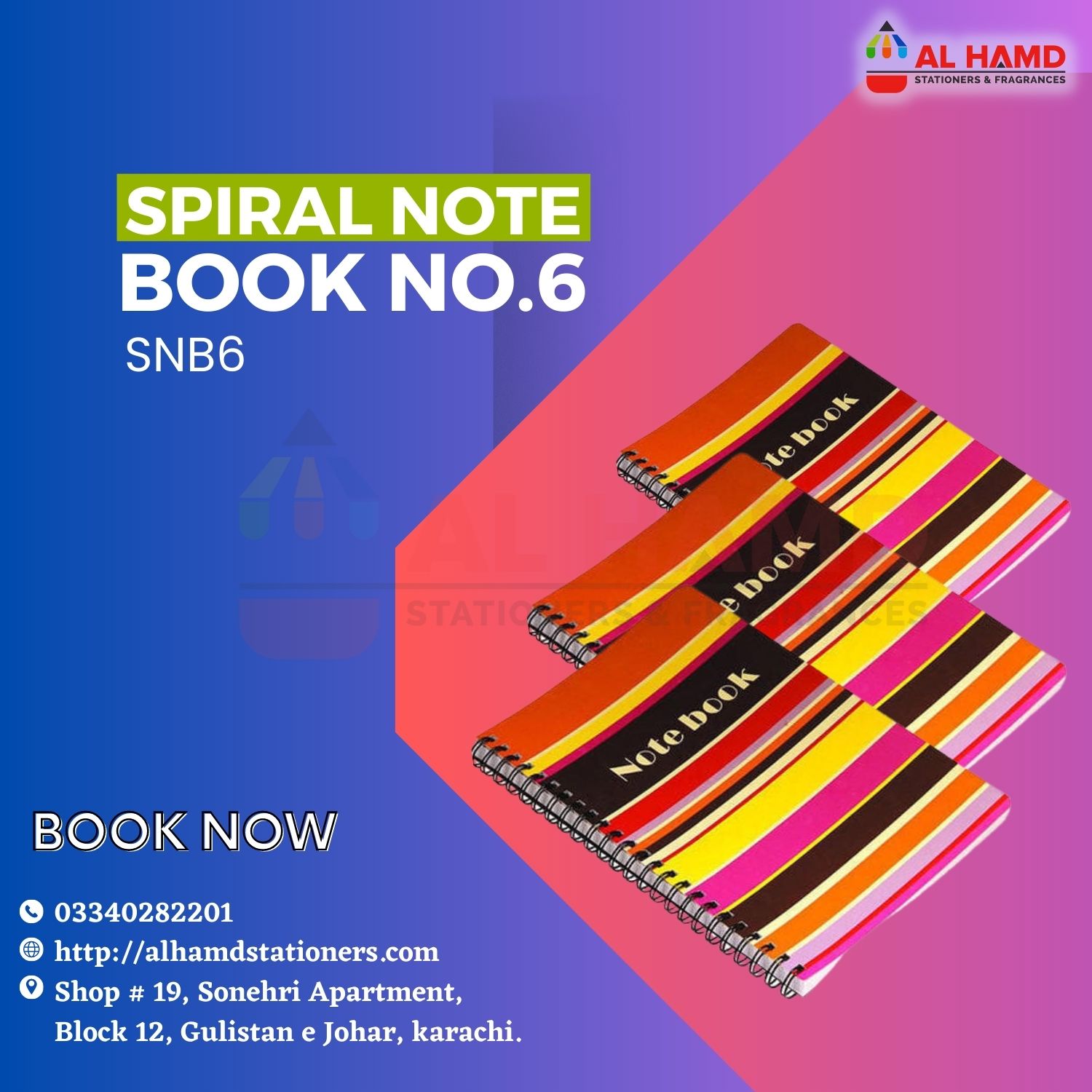 Rainbow Spiral Note Book No.6 SNB6